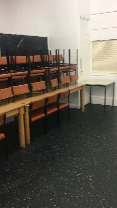 The main hall before Lavender Hope’s improvements