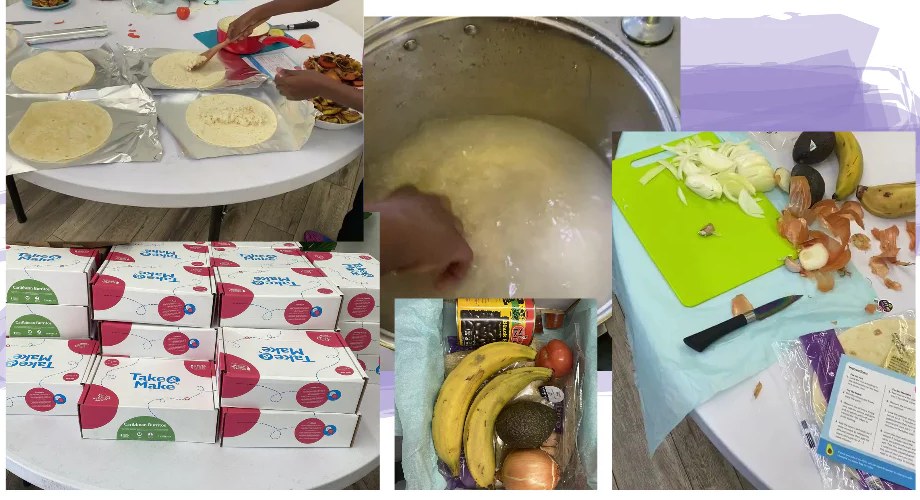 Food preparation created opportunities to learn and make things together.