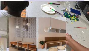 Creative play formed part of the activity offered for younger children and families.