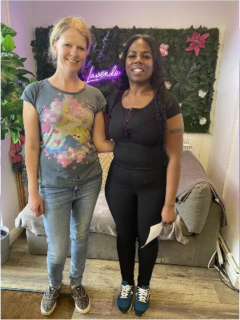 Two adult community partners at Lavender Hope