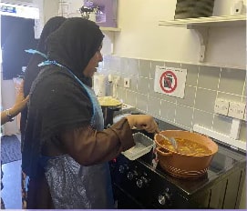 Cooking together created a relaxed way to share skills, food and conversation.
