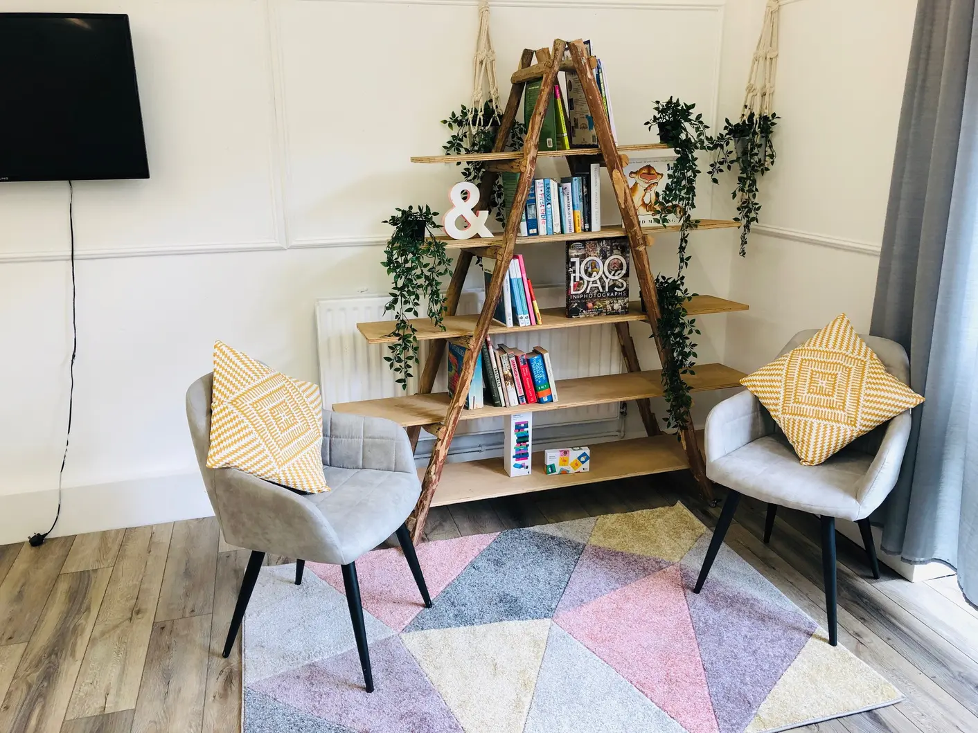 An underused corner became a comfortable place to sit and talk.